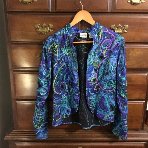 Chico's Jackets & Blazers - Chico’s Colorful Silk Jacket